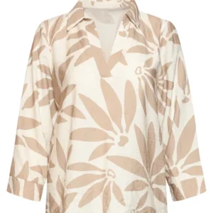 Top Met V-Hals En Bloemprint
