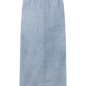 Stretch Denim Maxi Skirt
