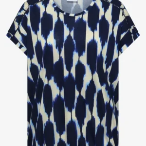 TOS AOP Lace Shoulder T-Shirt