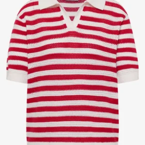 TOS_Mesh Stripe Polo