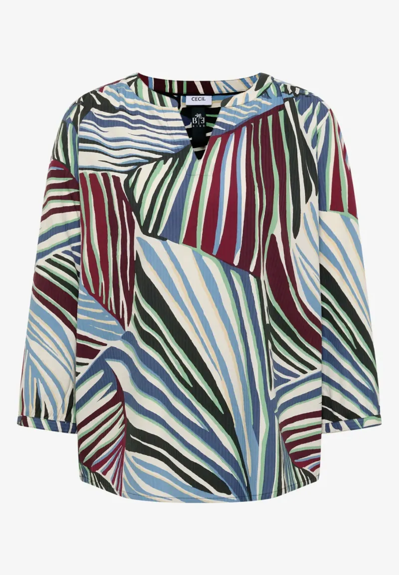 AOP Seersucker Blouse