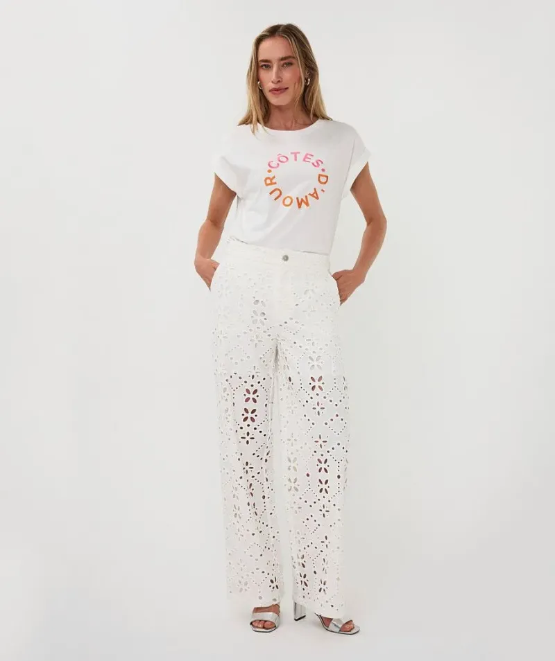 T-shirt rolled up slve “cotes d’amour" - Afbeelding 3